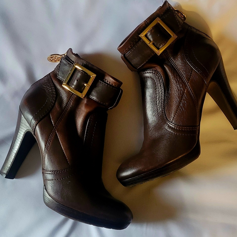 Tory Burch Dark Brown Heeled Boots